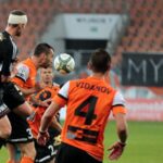 Fragment meczu Zagłębie Lubin - Korona Kielce / Krzysztof Żołądek / Radio Kielce
