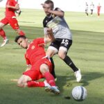 Fragment sparingu Korona Kielce - Widzew Łódź / Kamil Król / Radio Kielce