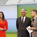 Dyrektor Świętokrzyskiego Centrum Fundacji Rozwoju Demokracji Lokalnej Agnieszka Migoń i Ali Rashidi z Folkuniversitetet Uppsala ze Szwecji - partner projektu / Kamil Król / Radio Kielce