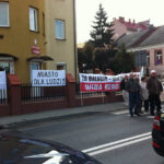 Blokada na odcinku dróg krajowych 9 i 74 w Opatowie. / Teresa Czajkowska / Radio Kielce