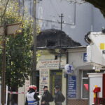 Pożar kamienic w centrum Włoszczowy - zniszczenia po pożarze / Stanisław Blinstrub / Radio Kielce