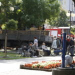 Pożar kamienic w centrum Włoszczowy / Stanisław Blinstrub / Radio Kielce