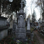 W początkowym okresie istnienia naszego cmentarza, stawiano często pomniki w kształcie tarcz herbowych(odlanych z żeliwa), ogrodzonych żeliwnym płotem.