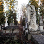 Mogiła wykonana z marmuru kieleckiego, czyli zbitego wapienia, prawdopodobnie z okolic Bolechowic. Materiał ten wygląda pięknie po renowacji, ale na powietrzu szybko się utlenia i matowieje. / Wojciech Habdas / Radio Kielce