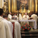 22.10.2013 Inauguracja roku akademickiego w Wyższym Seminarium Duchownym. Oficjalną część poprzedziła Msza Święta w Kościele Świętej Trójcy. / Wojciech Habdas / Radio Kielce