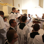 22.10.2013 Inauguracja roku akademickiego w Wyższym Seminarium Duchownym. Oficjalną część poprzedziła Msza Święta w Kościele Świętej Trójcy. / Wojciech Habdas / Radio Kielce