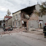 29.10.2013 Runęła ściana budynku przy ul. Kaczorowskiego / Wojciech Habdas / Radio Kielce