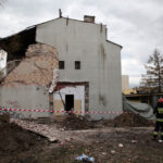 29.10.2013 Runęła ściana budynku przy ul. Kaczorowskiego / Wojciech Habdas / Radio Kielce