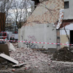 29.10.2013 Runęła ściana budynku przy ul. Kaczorowskiego / Wojciech Habdas / Radio Kielce