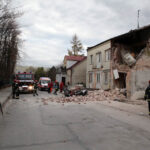 29.10.2013 Runęła ściana budynku przy ul. Kaczorowskiego / Wojciech Habdas / Radio Kielce