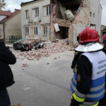 29.10.2013 Runęła ściana budynku przy ul. Kaczorowskiego / Wojciech Habdas / Radio Kielce