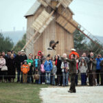 Hubertus Świętokrzyski w Tokarni. Pokaz sokolniczy. / Wojciech Habdas / Radio Kielce