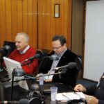 Studio Polityczne RK - od lewej Grzegorz Banaś, Andrzej Szejna, Mirosław Pawlak / Stanisław Blinstrub / Radio Kielce