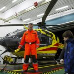 Wizyta w bazie śmigłowcowej służby ratownictwa medycznego Lotniczego Pogotowia Ratunkowego / Stanisław Blinstrub / Radio Kielce