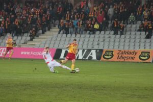 Fragment meczu Korona Kielce - Widzew Łódź / Krzysztof Żołądek / Radio Kielce