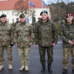 Od lewej: zastępca Dowódcy Wojsk Specjalnych, gen. brygady Jerzy Gut, Dowódca Wojsk Specjalnych, gen. brygady Piotr Patalong, I zastępca szefa Sztabu Generalnego WP, gen. dywizji Anatol Jerzy Wojtan, były zastępca dowódcy strategicznego NATO, generał WP Mieczysław Bieniek / Kamil Król / Radio Kielce