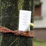 Mieszkańcy ul. św. Stanisława Kostki ubrali drzewa w szaliki. / Stanisław Blinstrub / Radio Kielce