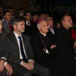 Od lewej: zastępca prezydenta Kielc Andrzej Sygut, senator PiS Krzysztof Słoń, duszpasterz sportowców biskup Marian Florczyk, kapelan sportowców ks. Krzysztof Banasik / Kamil Król / Radio Kielce
