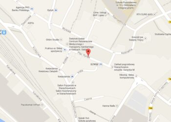 Rynek w Starachowicach mapa / Maps Google