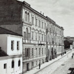 Ulica Sienkiewicza - Hotel Polski, obecnie teatr im. Stefana Żeromskiego, 1885 rok