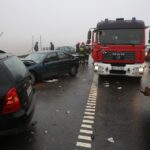 Karambol na drodze krajowej nr 7 / Piotr Michalski / Radio Kielce