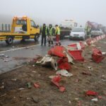 Karambol na drodze krajowej nr 7 / Piotr Michalski / Radio Kielce