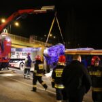 Autobus MPK staranował kilka samochodów w centrum Kielc. / Piotr Michalski / Radio Kielce