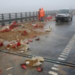 Karambol na drodze krajowej nr 7 / Piotr Michalski / Radio Kielce