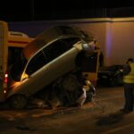 Autobus MPK staranował kilka samochodów w centrum Kielc. / Piotr Michalski / Radio Kielce