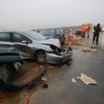 Karambol na drodze krajowej nr 7 / Piotr Michalski / Radio Kielce