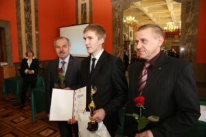 Siedmiu Wspaniałych 2013 - Damian Sator wraz z opiekunami / Stanisław Blinstrub / Radio Kielce