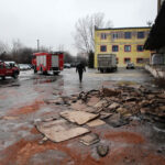 Pożar w budynku Kielczanki przy ulicy Górnej / Wojciech Habdas / Radio Kielce