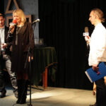 W DŚT odbył się finał akcji Choinka pod choinkę 2013. Joanna Gergont-Woś, redaktor naczelna Radia Kielce, i dziennikarze Marcin Przemirski i Paweł Solarz. / Wojciech Habdas / Radio Kielce