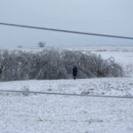 Energetycy naprawiają uszkodzone linie elektryczne w okolicach Bodzentyna. / Paweł Klepka / Radio Kielce