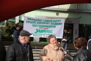 Protest Solidarności Rolników Indywidualnych. / Stanisław Blinstrub / Radio Kielce