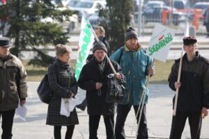 Protest Solidarności Rolników Indywidualnych. / Stanisław Blinstrub / Radio Kielce