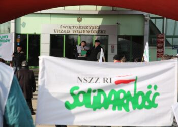Protest Solidarności Rolników Indywidualnych. / Stanisław Blinstrub / Radio Kielce