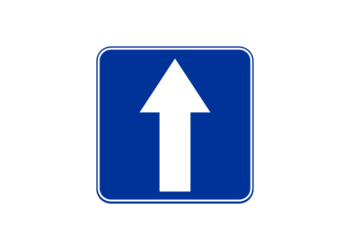 Znak Drogowy nakaz jazdy prosto / Radio Kielce