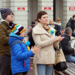 Kielczanie solidaryzują się z Ukrainą / Aleksandra Smaruj / Radio Kielce