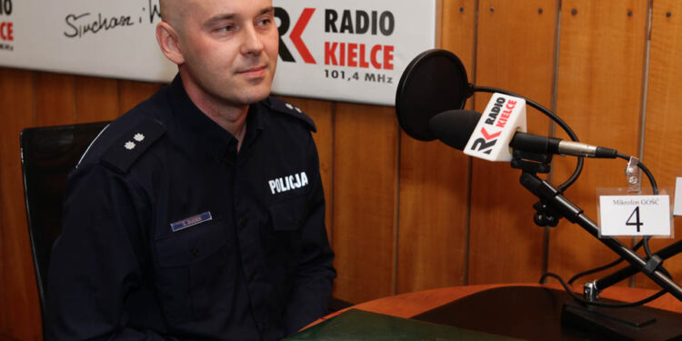 Grzegorz Dudek z Zespołu Prasowego Komendanta Wojewódzkiego Policji / Wojciech Habdas / Radio Kielce