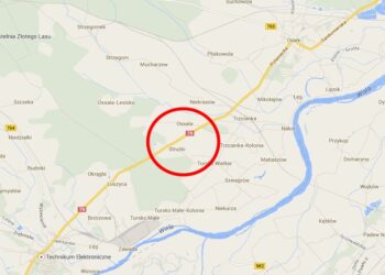 Mapa Ossala Wypadek / Google Map