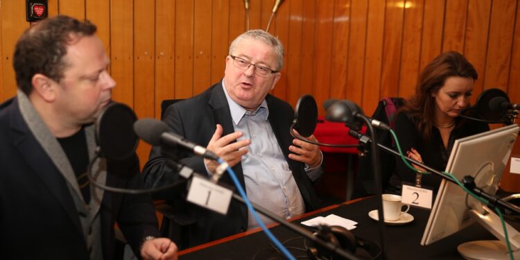 Studio Polityczne 23.02.2014 - przewodniczący SLD w Regionie Andrzej Szejna, europoseł Czesław Siekierski, poseł Marzena Okła-Drewnowicz / Stanisław Blinstrub / Radio Kielce