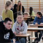 Próbna matura z języka polskiego w II Liceum Ogólnokształcące im. Jana Śniadeckiego w Kielcach. / Wojciech Habdas / Radio Kielce