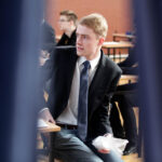 Próbna matura z języka polskiego w II Liceum Ogólnokształcące im. Jana Śniadeckiego w Kielcach. / Wojciech Habdas / Radio Kielce