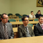 W Małej Sali Senatu Politechniki Świętokrzyskiej ogłoszono wyniki IV edycji Ogólnopolskiego Konkursu Student-Wynalazca. Wynalazcy z Politechniki Świętokrzyskiej. / Wojciech Habdas / Radio Kielce