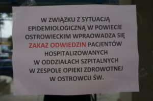 Szpital w Ostrowcu - zakaz odwiedzin / Teresa Czajkowska / Radio Kielce