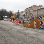 Remont Placu obok WDK / Stanisław Blinstrub / Radio Kielce