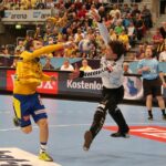 Piłkarze ręczni Vive Targów Kielce nie awansowali do ćwierćfinału Ligi Mistrzów. W rewanżowym meczu 1/8 finału kielczanie przegrali na wyjeździe z Rhein Neckar Loewen 23:27. / Stanisław Blinstrub / Radio Kielce