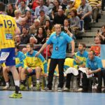 Piłkarze ręczni Vive Targów Kielce nie awansowali do ćwierćfinału Ligi Mistrzów. W rewanżowym meczu 1/8 finału kielczanie przegrali na wyjeździe z Rhein Neckar Loewen 23:27. / Stanisław Blinstrub / Radio Kielce