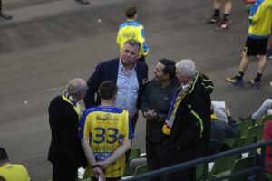 Vive Targi Kielc pokonały we własnej hali Stal Mielec 43:33, prowadząc do prezerwy 19:18. / Stanisław Blinstrub / Radio Kielce